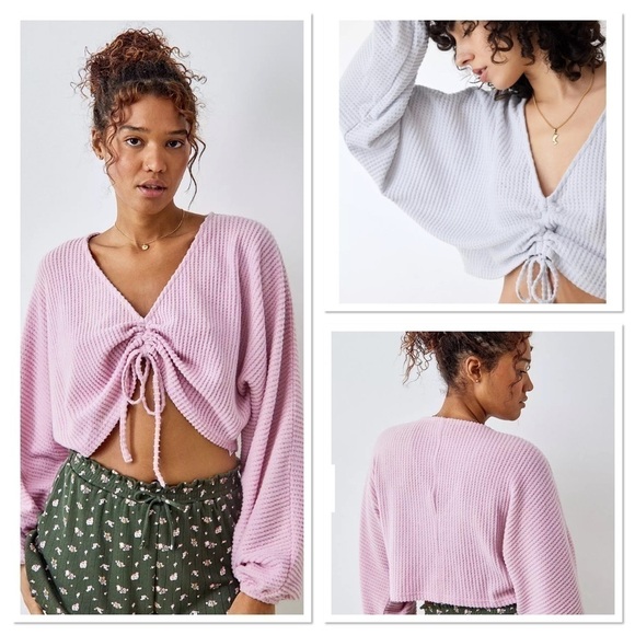 Out From Under Sadie Long Sleeve Crop Top - Picture 2 of 10